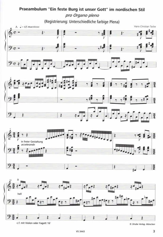 Choralfantasie Ein feste Burg Max Reger